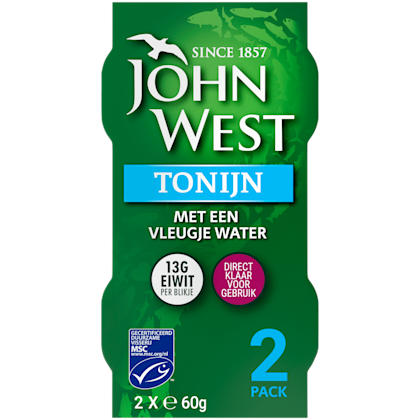 Tonijnstukken water MSC 2 pack