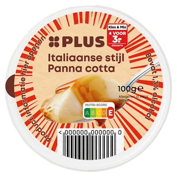PLUS Italiaanse stijl Panna Cotta