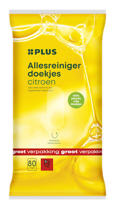 Allesreinigerdoekjes lemon plasticvrij