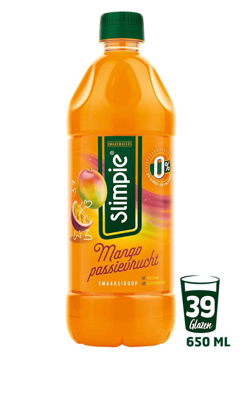 Slimpie Limonadesiroop mango passievrucht