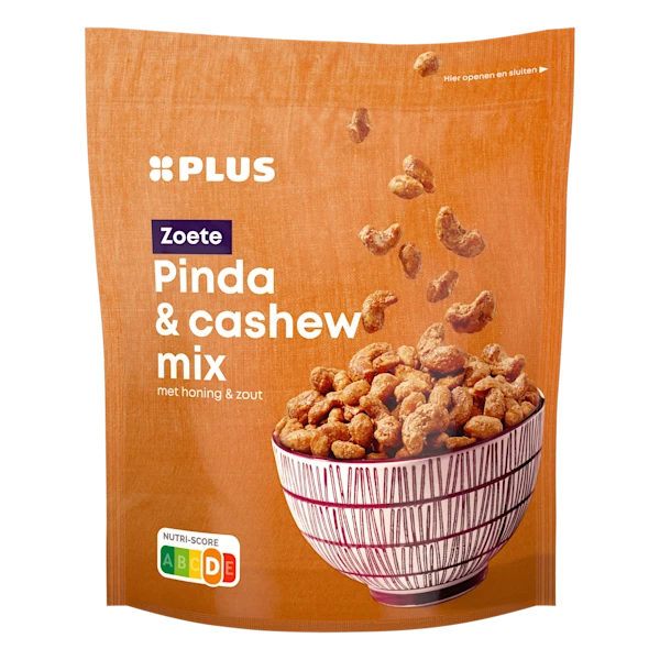 PLUS Cashew pinda mix honing zout