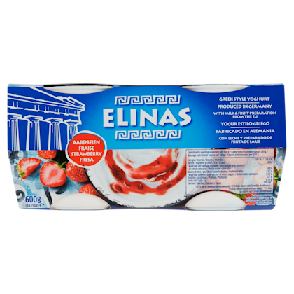 Griekse stijl yoghurt aardbei 4-pack