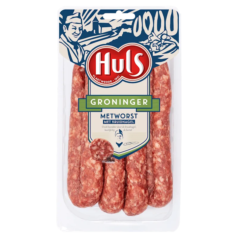 Huls Groninger metworst 4 stuks
