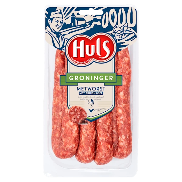 Huls Groninger metworst 4 stuks