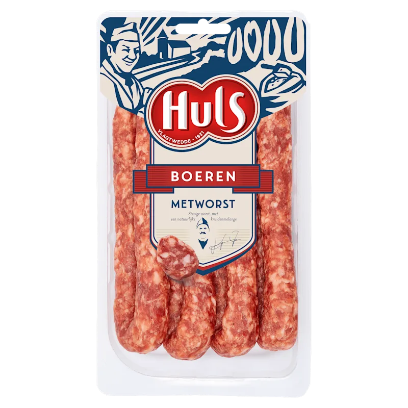 Huls Boerenmetworst 4 stuks