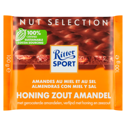 Chocoladetablet Honing Amandel Zout