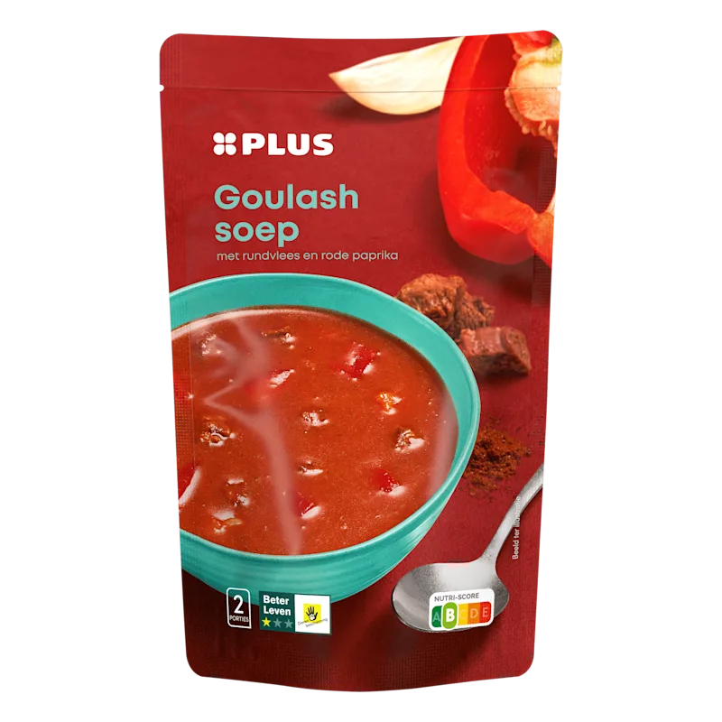 PLUS Soep in zak goulashsoep
