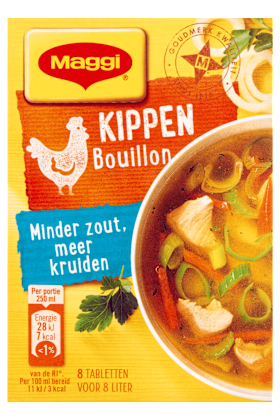 Bouillon kip minder zout 8 blokjes