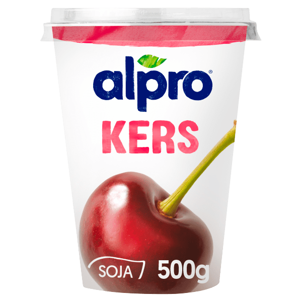 Alpro Plantaardige Variatie Yoghurt Kers Per Beker 500 G