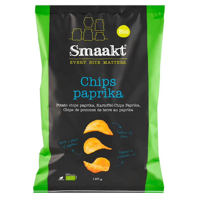 Smaakt Aardappelchips paprika bio