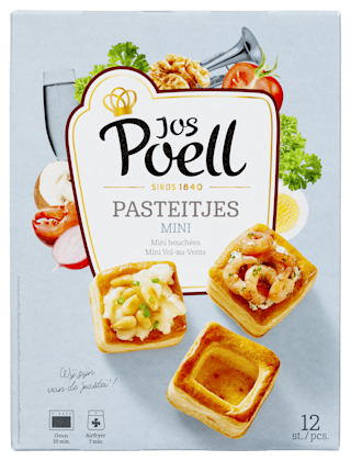 Mini pasteibakjes vierkant