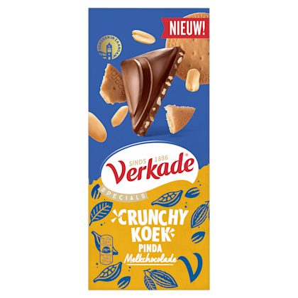 Chocoladereep crunchy melk pinda - PLUS