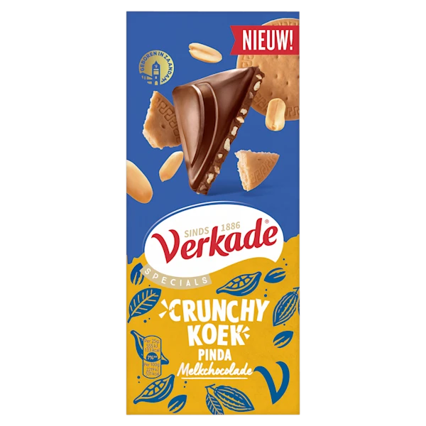 Verkade Chocoladereep crunchy melk pinda
