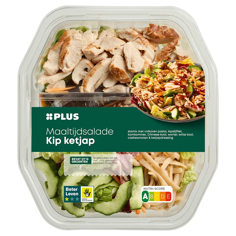 PLUS Maaltijdsalade Kip Ketjap