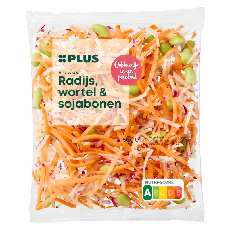 PLUS Rauwkost radijs, wortel, sojaboon