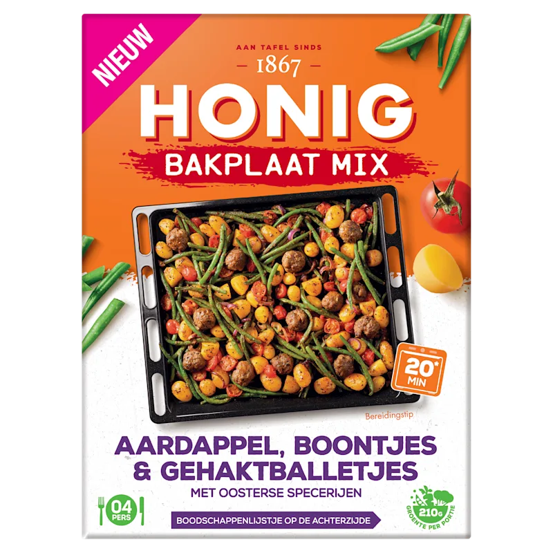 Honig Bakplaat Mix Aardappel, Boontjes & Geh