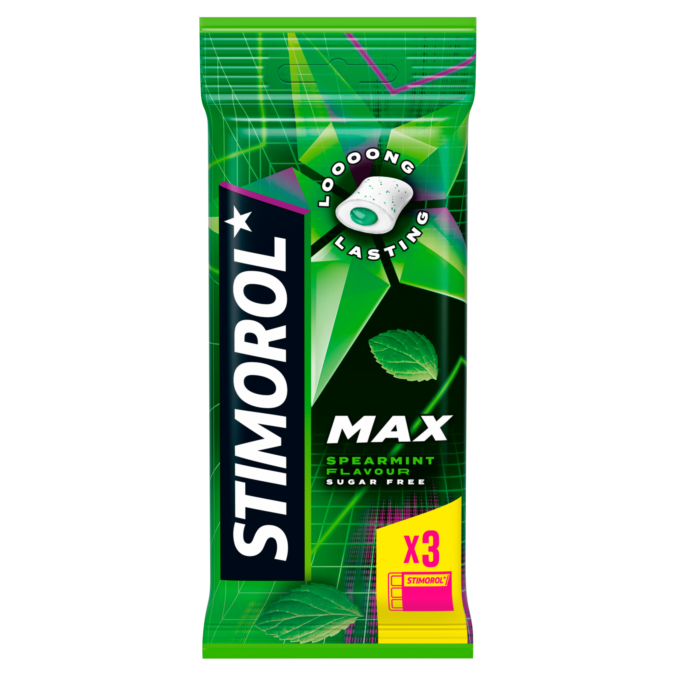 Stimorol Max Splash kauwgom spearmint Per Pak 3 st