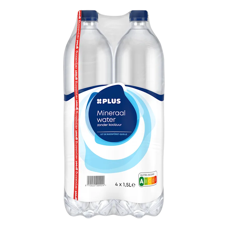 PLUS Mineraalwater zonder koolzuur 4-pack