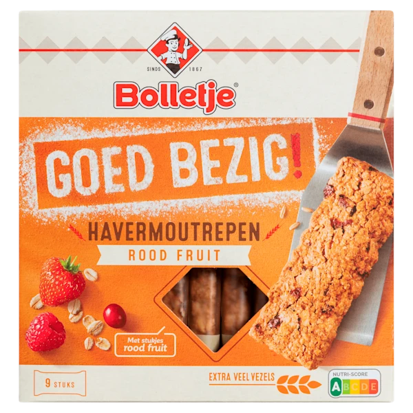 Bolletje Goed bezig graanrepen rood fruit