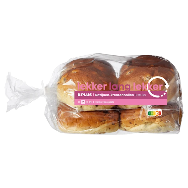 PLUS Krentenbollen lekker lang lekker