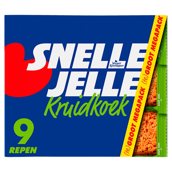 Snelle Jelle Ontbijtkoek kruidkoek naturel 9-pack