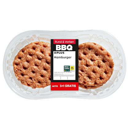 Hamburger varken-rund 4 stuks