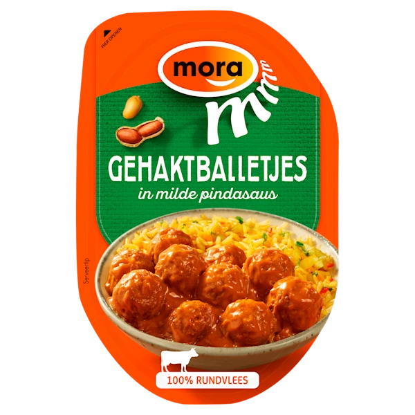 Mora Gehaktballetjes in Milde Pindasaus