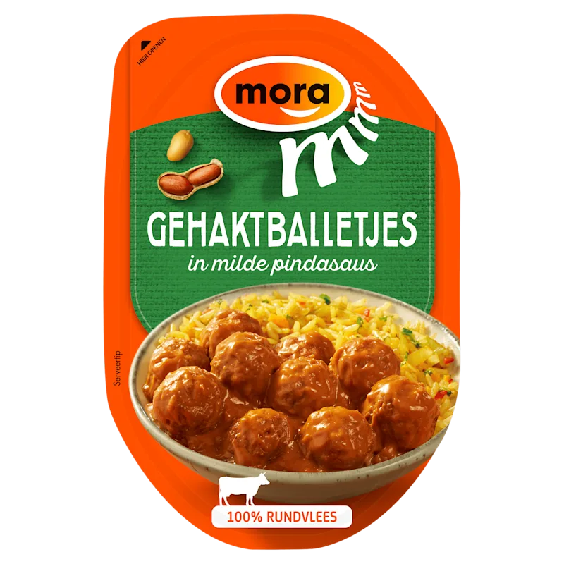 Mora Gehaktballetjes in Milde Pindasaus