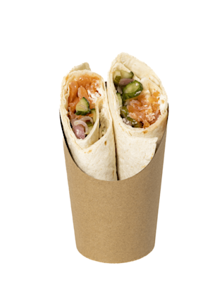 Wrap gerookte zalm met roomkaas