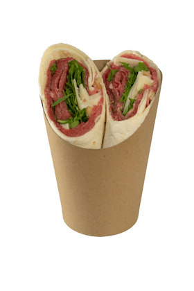 Wrap carpaccio met truffelmayonaise