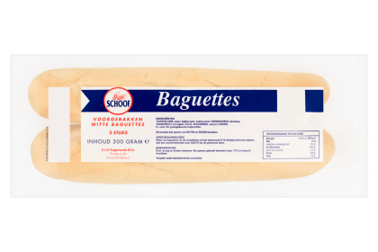 Voorgebakken witte baguettes