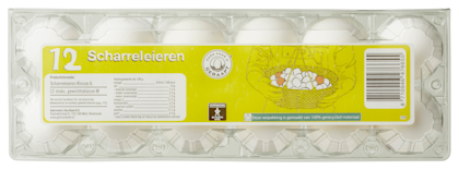 Scharreleieren m 12 stuks