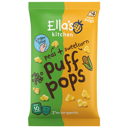 Puff Pops Pea Sweetcorn 10+ snack bio