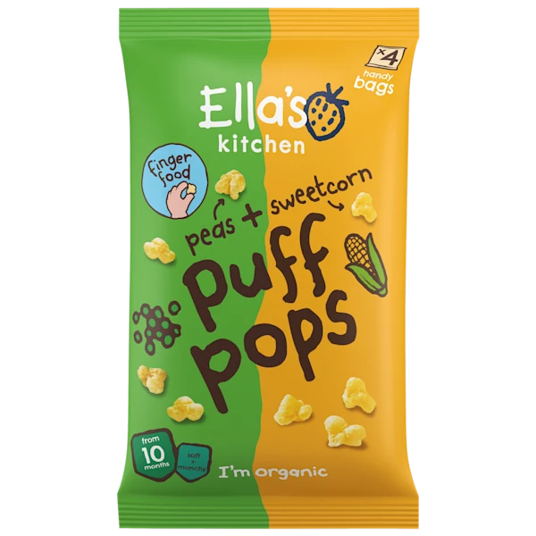 Ella's Kitchen Puff pops erwt + maïs 10m+