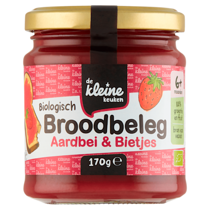 Bio broodbeleg aardbei bietjes 6+