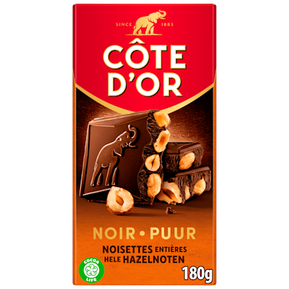 Bloc chocoladereep puur hazelnoten