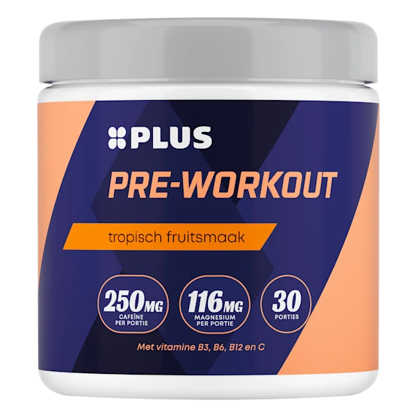 PLUS Pre-workout poeder tropisch fruit
