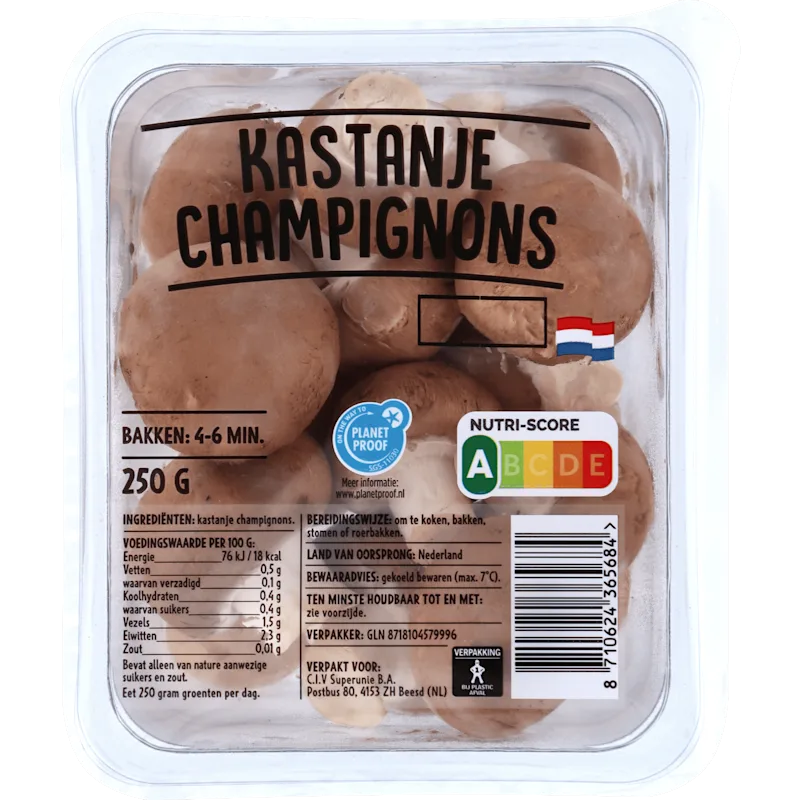 Neutraal Kastanjechampignons