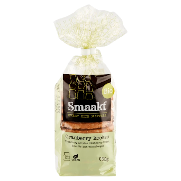 Smaakt Koeken cranberry en kokos bio