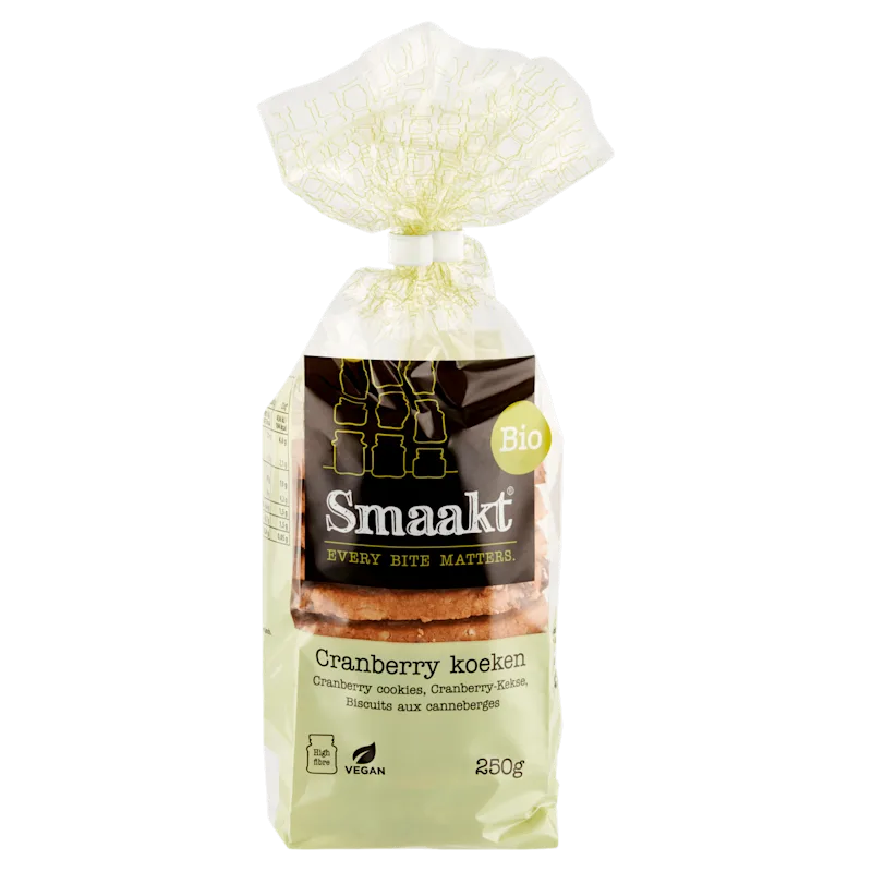 Smaakt Koeken cranberry en kokos bio