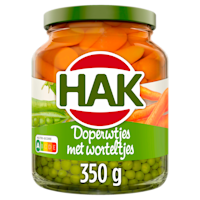 Hak Doperwtjes met worteltjes