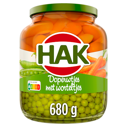 Doperwtjes met worteltjes
