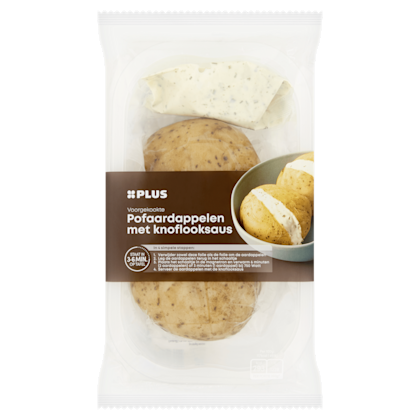 Pofaardappel met knoflooksaus