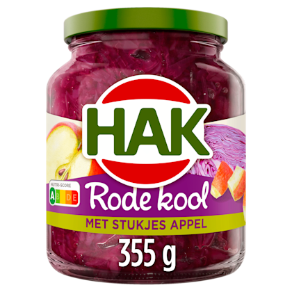 Rode kool met stukjes appel
