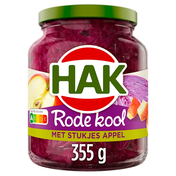 Hak Rode kool met stukjes appel