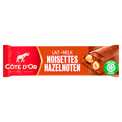 Chocoladereep melk hazelnoten