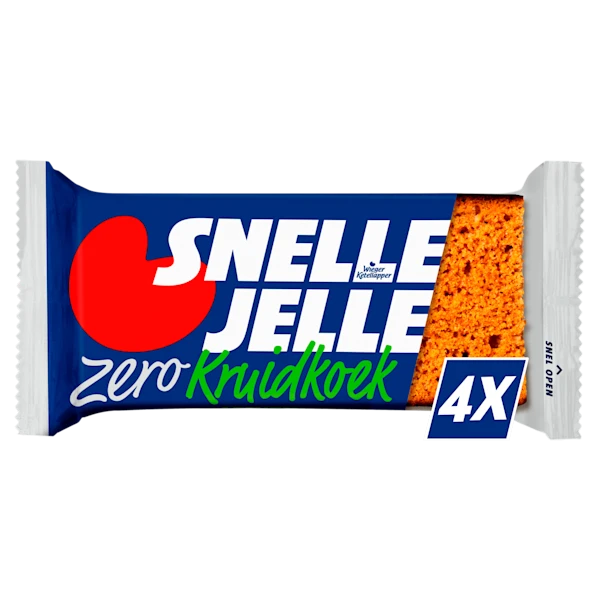 Snelle Jelle Ontbijtkoek kruidkoek zero 4-pack