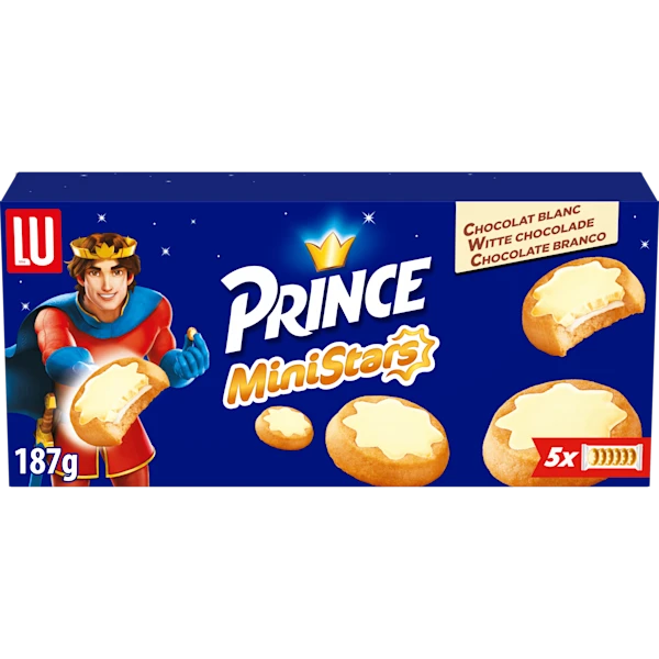 Lu Prince MiniStars koekjes witte chocola