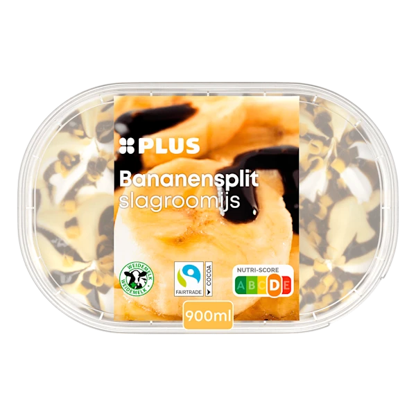 PLUS slagroomijs banaan