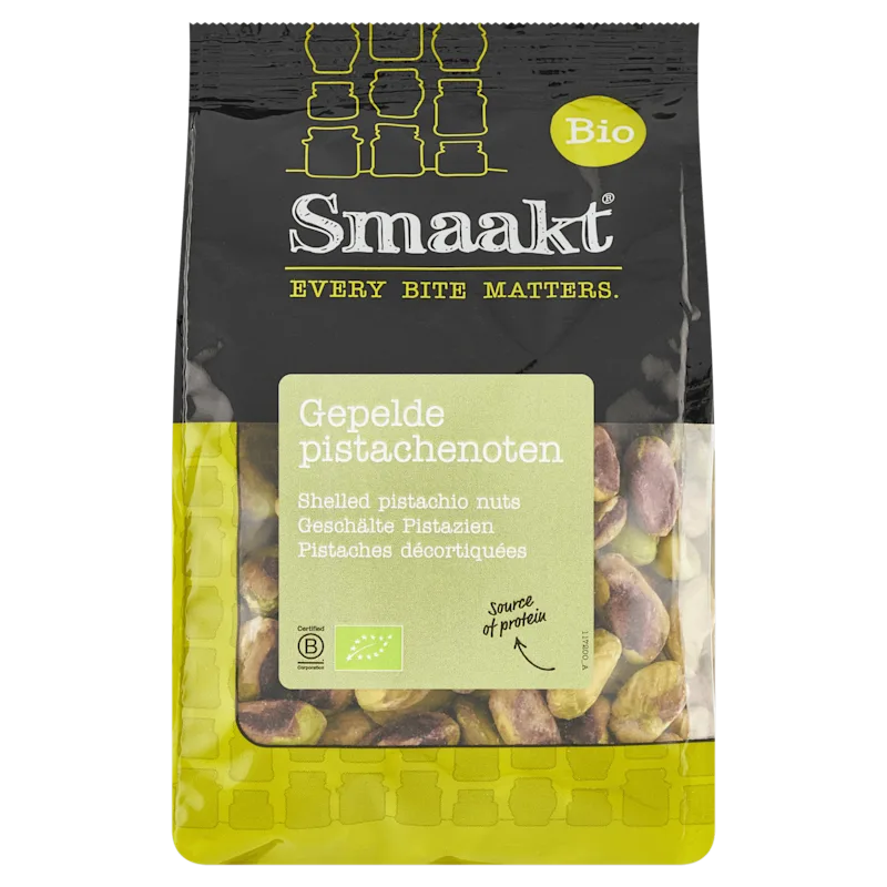 Smaakt Pistachenoten gepeld bio